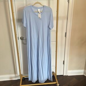 Baby Blue Tshirt maxi Dress